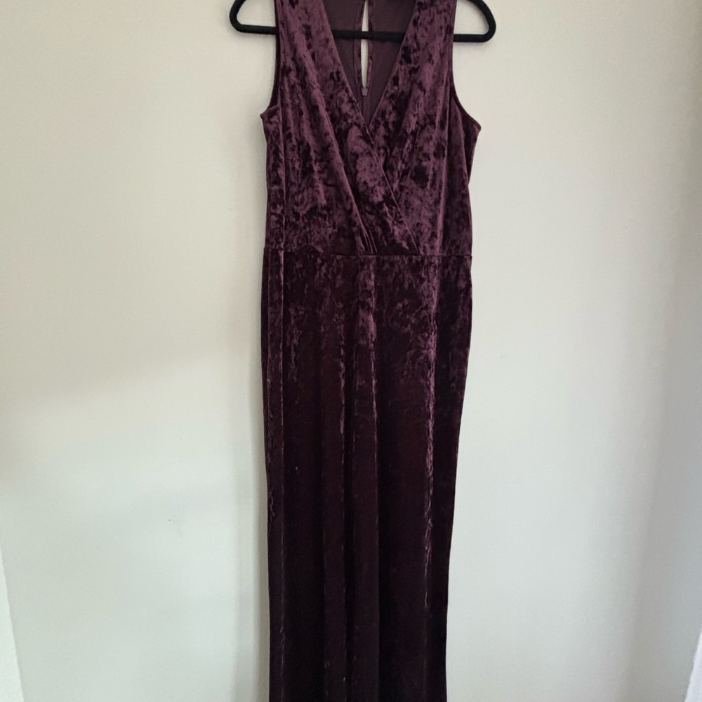 Elegant Velvet Purple Dress